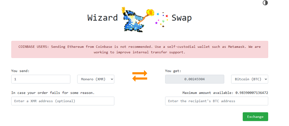 WizardSwap.io Screenshot 1