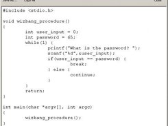 Password Program Code