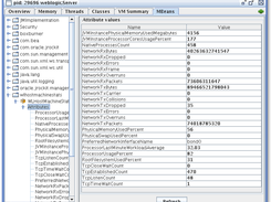 Using JConsole to view machine mbean stats