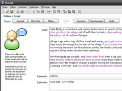 WLLedit - Edition du script d'un cours