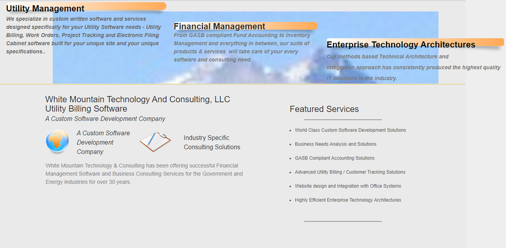 WMTC Utility Billing System Screenshot 1