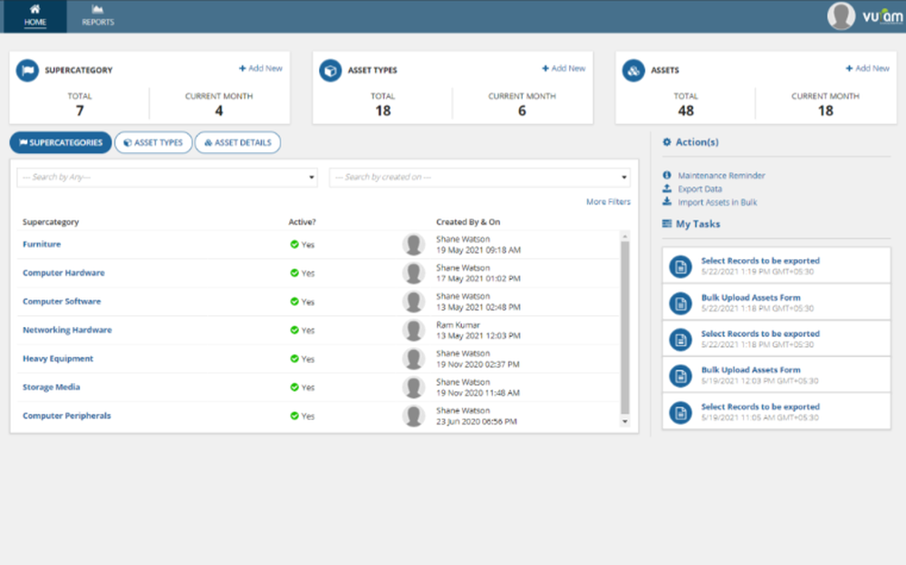 WNS-Vuram Asset Management Screenshot 1