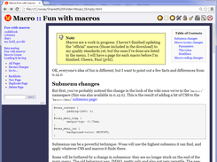 Namespace page in Chrome