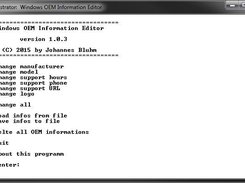 Windows OEM Information Editor Screenshot 1