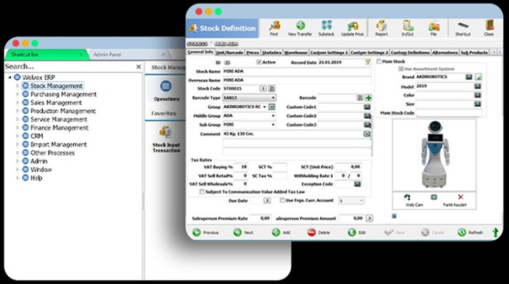 WOLVOX ERP Screenshot 1