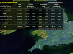 WoodlandCalc with blue marble background