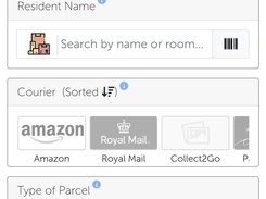 Choose to type the name to search your database or simply scan the parcel's label. Choose to collect further details on the parcel & courier to help you find the parcel on collection.