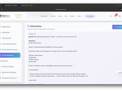 Adress Email Settings
