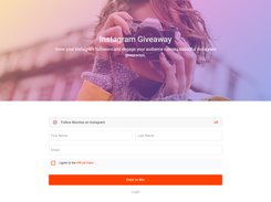 Woorise Instagram giveaway template