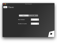 Game mode main menu