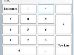 The Virtual Number Pad within the application