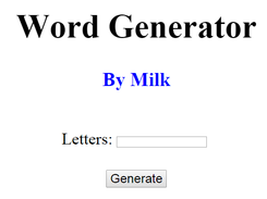 Word Generator by Milk Screenshot 1