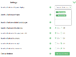 Settings Screen Allowing targeting of Specific Posts and Post Elements