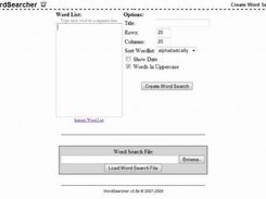 Create Word Search Screen