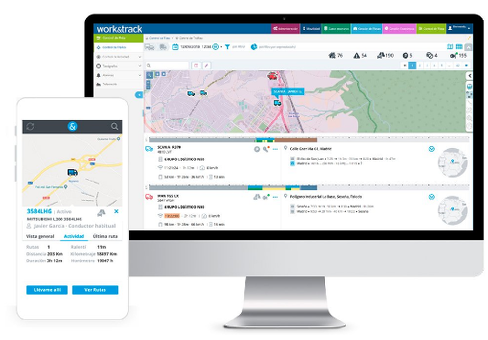 Work&Track fleet GPS Screenshot 1