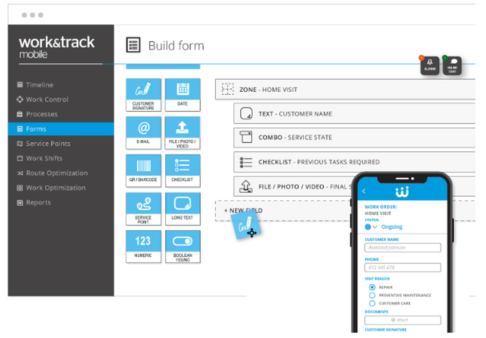 Work&Track Mobile Screenshot 1