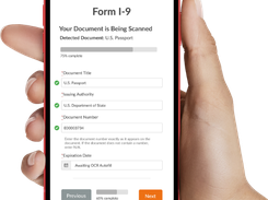 Smart I-9 Verification Screen