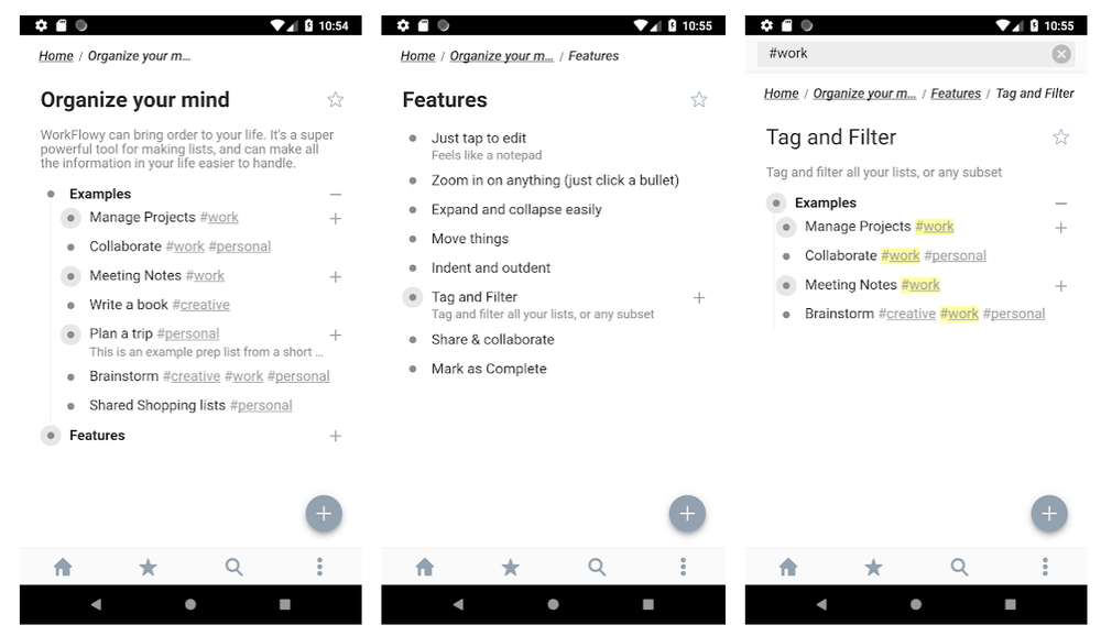 Workflowy Screenshot 1