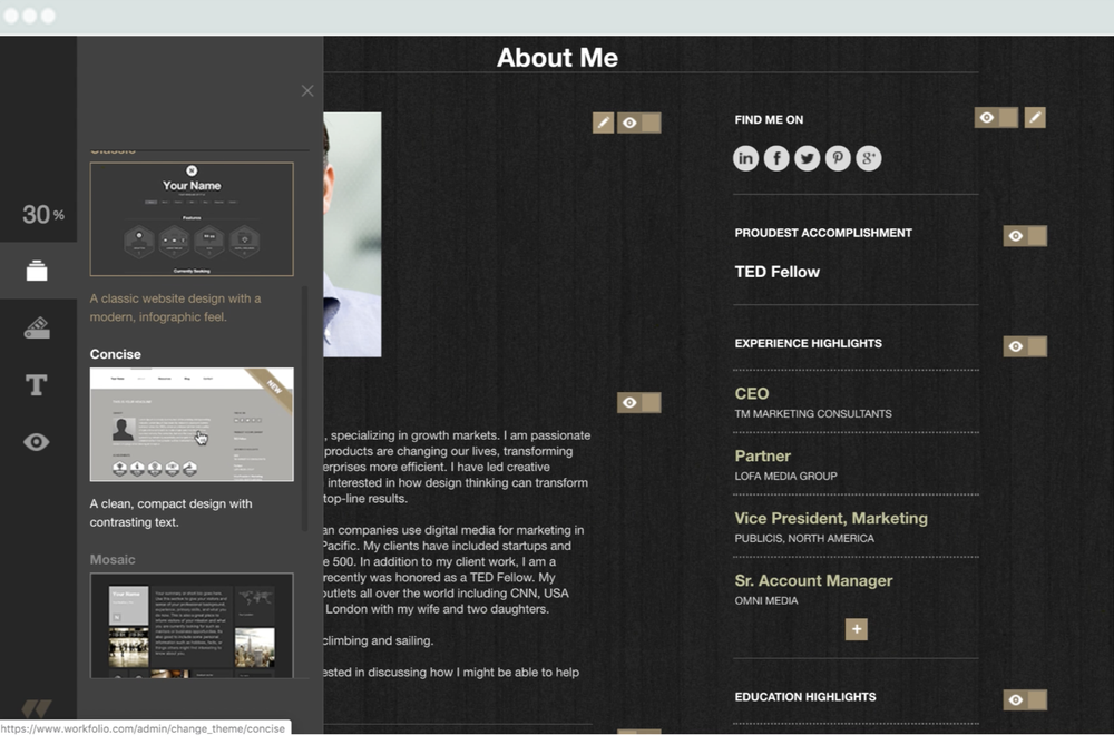 Workfolio Website Screenshot 1