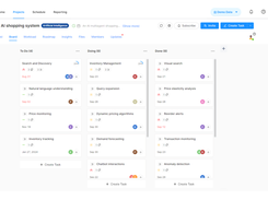 Screenshot of the Worklenz "Kanban Board" tab.