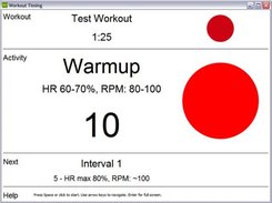 Workout Timing - sample start view - time not running