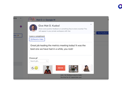 Kudos facilitate peer-to-peer recognition, share to Slack or MS Teams