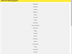 Windows - Country List