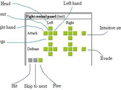 Fight control panel interface test for new fight scheme