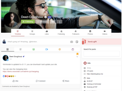 User profile page