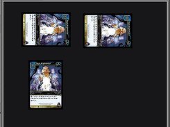 The Gamezone with placed cards - note: very early version