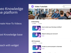 Video knowledge base software to build and host a no code video knowledge base