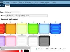 Creating a new Album Step 1: Pick names, colors