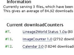 DownloadCounter 1.0 admin panel