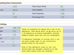 FK Reading Ease Assessment and WP3 findings