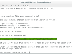 When the colorama Python library is available (easier on Linux/Unix systems), the password is highlighted to make it easier to read in the terminal.
