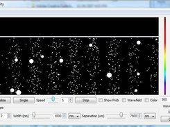 After many photon hits - interference pattern building up