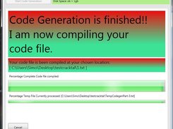 screen toward end of code generation.