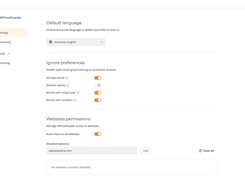 WProofreader admin panel — Settings