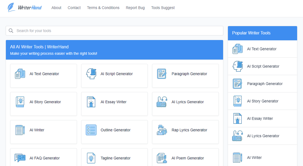 WriterHand Screenshot 1