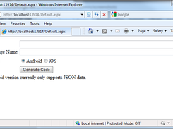Screenshot of the WSDLParser sample site