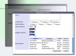 Some of the web UI widgets offered by WT Toolkit