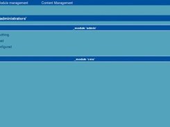 The grouprights editor.Each module can define its own rights