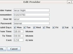 The "Edit provider" screen