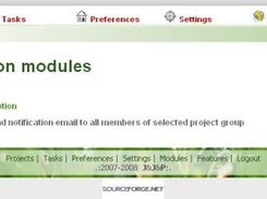 Modules view (see & run additional modules)