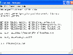 Run bat command file.