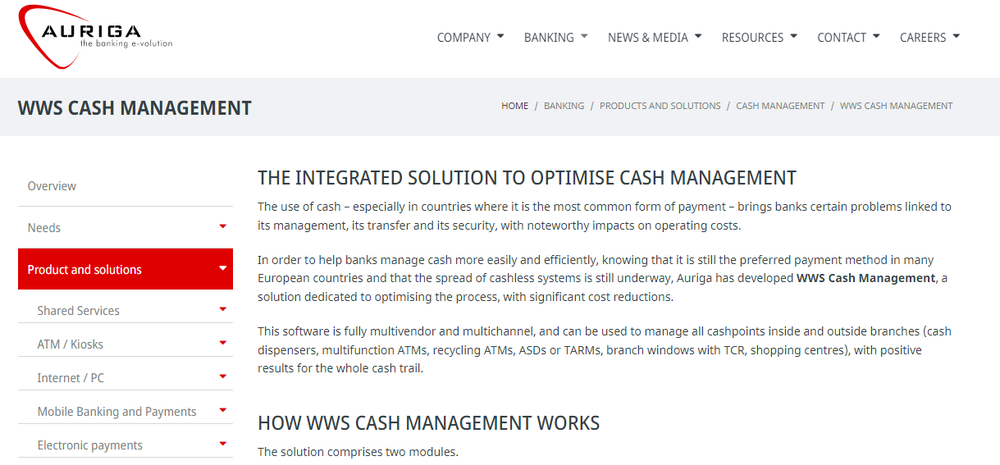 WWS Cash Management Screenshot 1