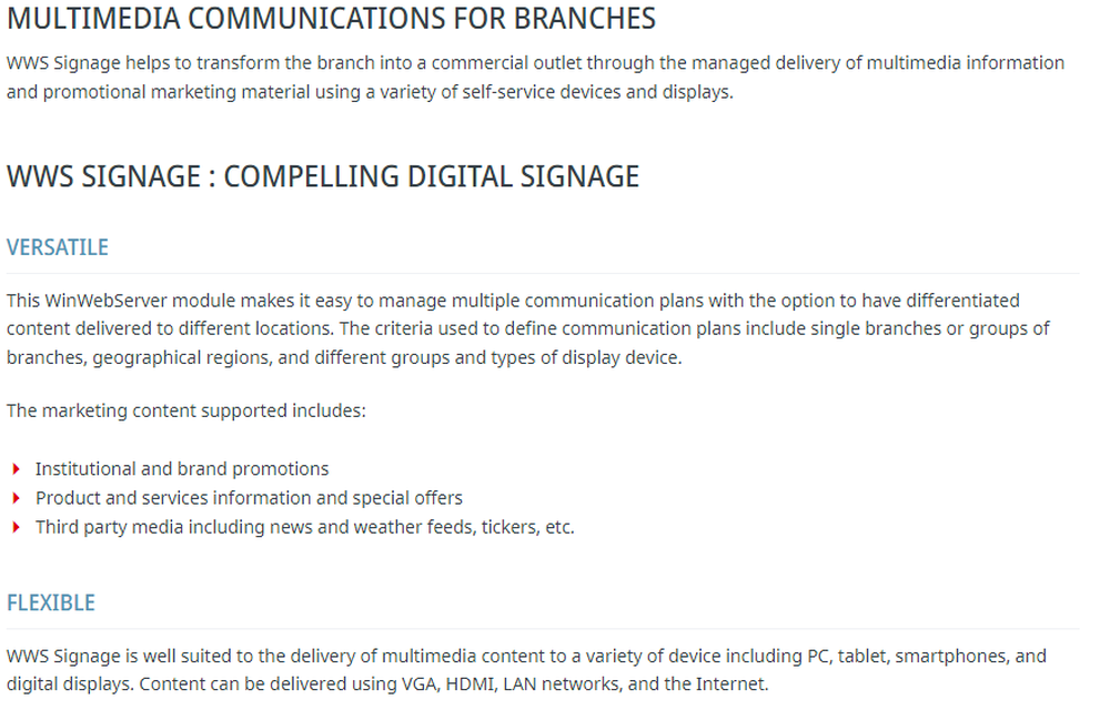 WWS Signage Screenshot 1
