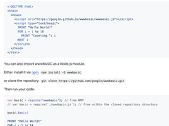 WWWBasic Screenshot 1