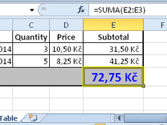 MS Excel worksheet produced by wxAutoExcel minimal sample