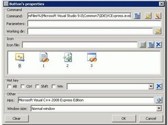Button's properties dialog
